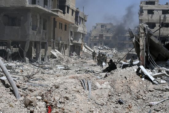 Syrian army frees Yarmouk Palestinian refugee camp in south of Damascus