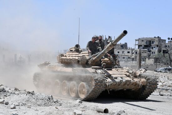 Syrian army frees Yarmouk Palestinian refugee camp in south of Damascus