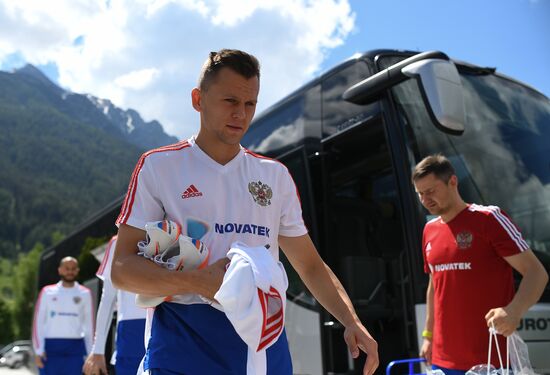 Football. National team's training camp