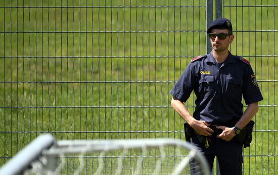 Football. National team's training camp