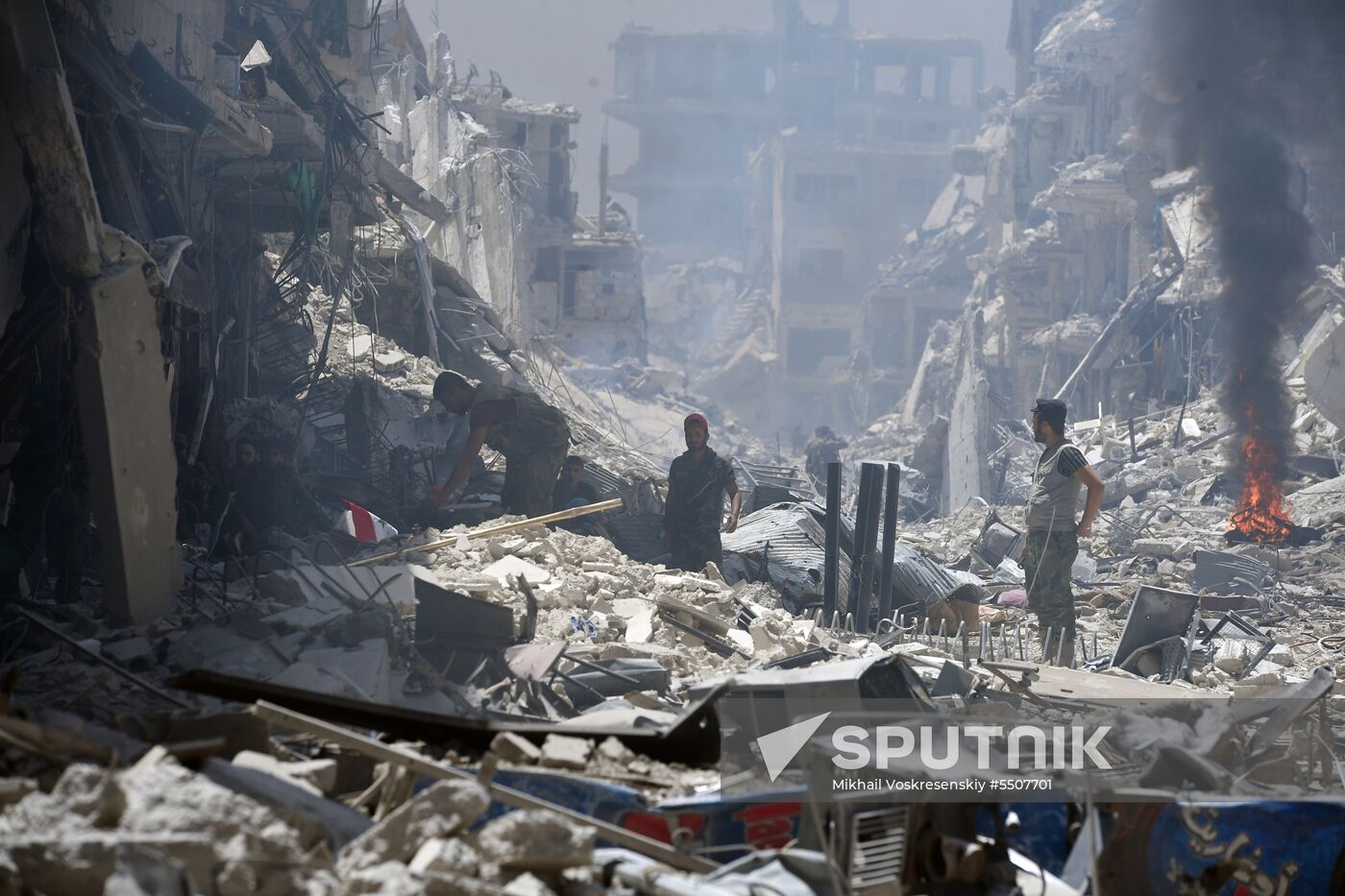 Syrian army frees Yarmouk Palestinian refugee camp in south of Damascus