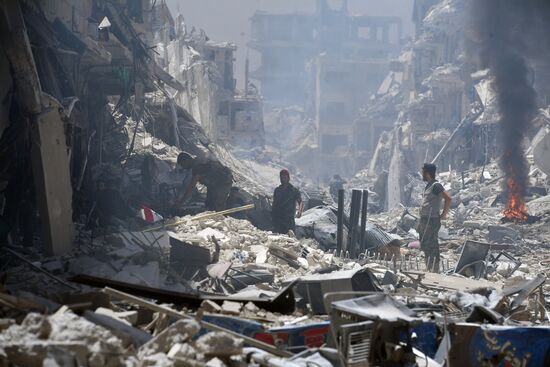 Syrian army frees Yarmouk Palestinian refugee camp in south of Damascus