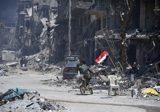 Syrian army frees Yarmouk Palestinian refugee camp in south of Damascus