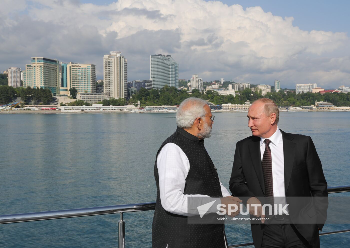 President Vladimir Putin meets with Indian Prime Minister Narendra Modi