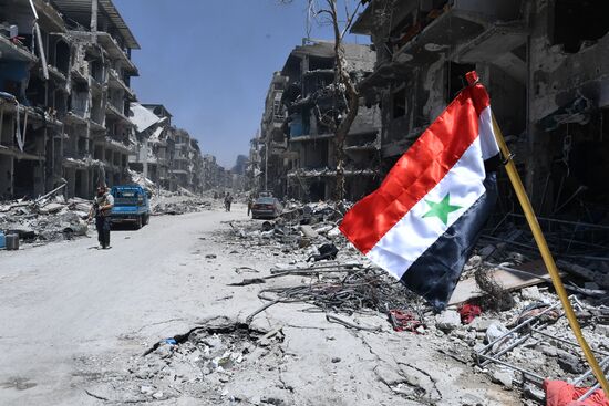 Syrian army frees Yarmouk Palestinian refugee camp in south of Damascus