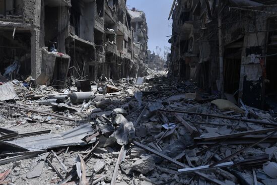 Syrian army frees Yarmouk Palestinian refugee camp in south of Damascus