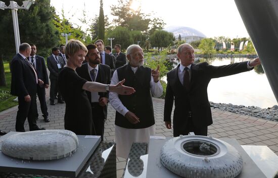 President Vladimir Putin meets with Indian Prime Minister Narendra Modi