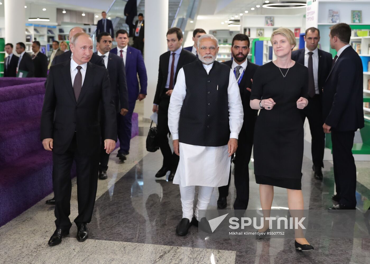 President Vladimir Putin meets with Indian Prime Minister Narendra Modi