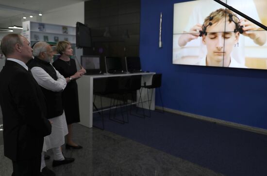 President Vladimir Putin meets with Indian Prime Minister Narendra Modi