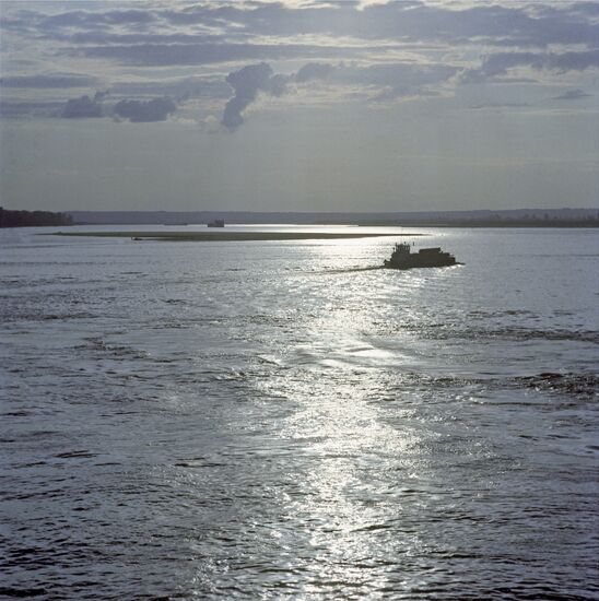 Evening on Volga River