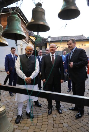 President Vladimir Putin meets with Indian Prime Minister Narendra Modi