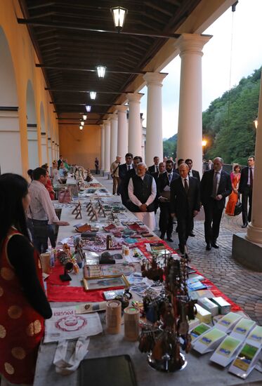 President Vladimir Putin meets with Indian Prime Minister Narendra Modi