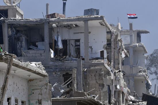 Syrian army frees Yarmouk Palestinian refugee camp in south of Damascus