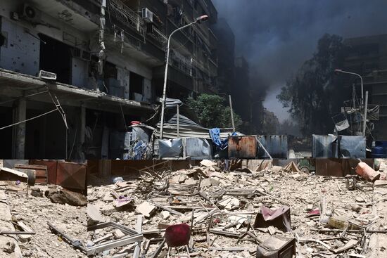 Syrian army frees Yarmouk Palestinian refugee camp in south of Damascus