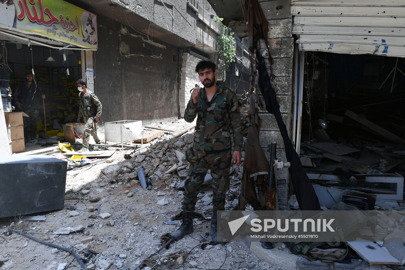 Syrian army frees Yarmouk Palestinian refugee camp in south of Damascus