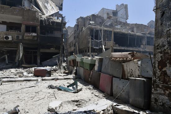 Syrian army frees Yarmouk Palestinian refugee camp in south of Damascus