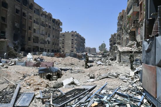 Syrian army frees Yarmouk Palestinian refugee camp in south of Damascus