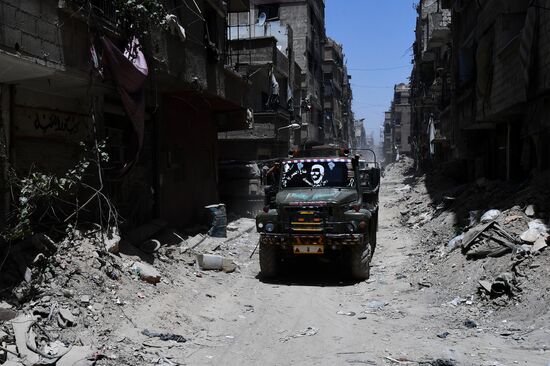 Syrian army frees Yarmouk Palestinian refugee camp in south of Damascus
