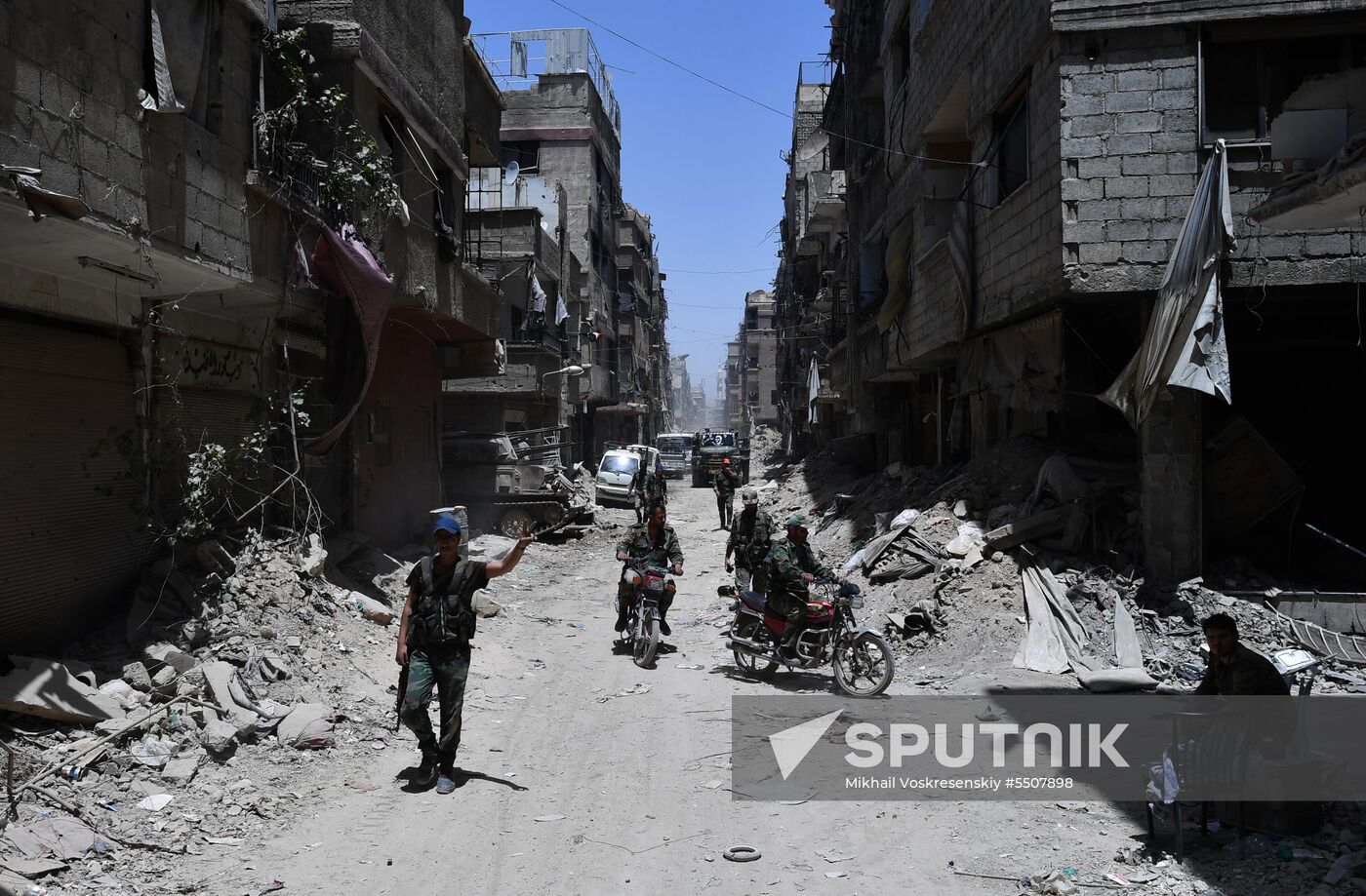 Syrian army frees Yarmouk Palestinian refugee camp in south of Damascus