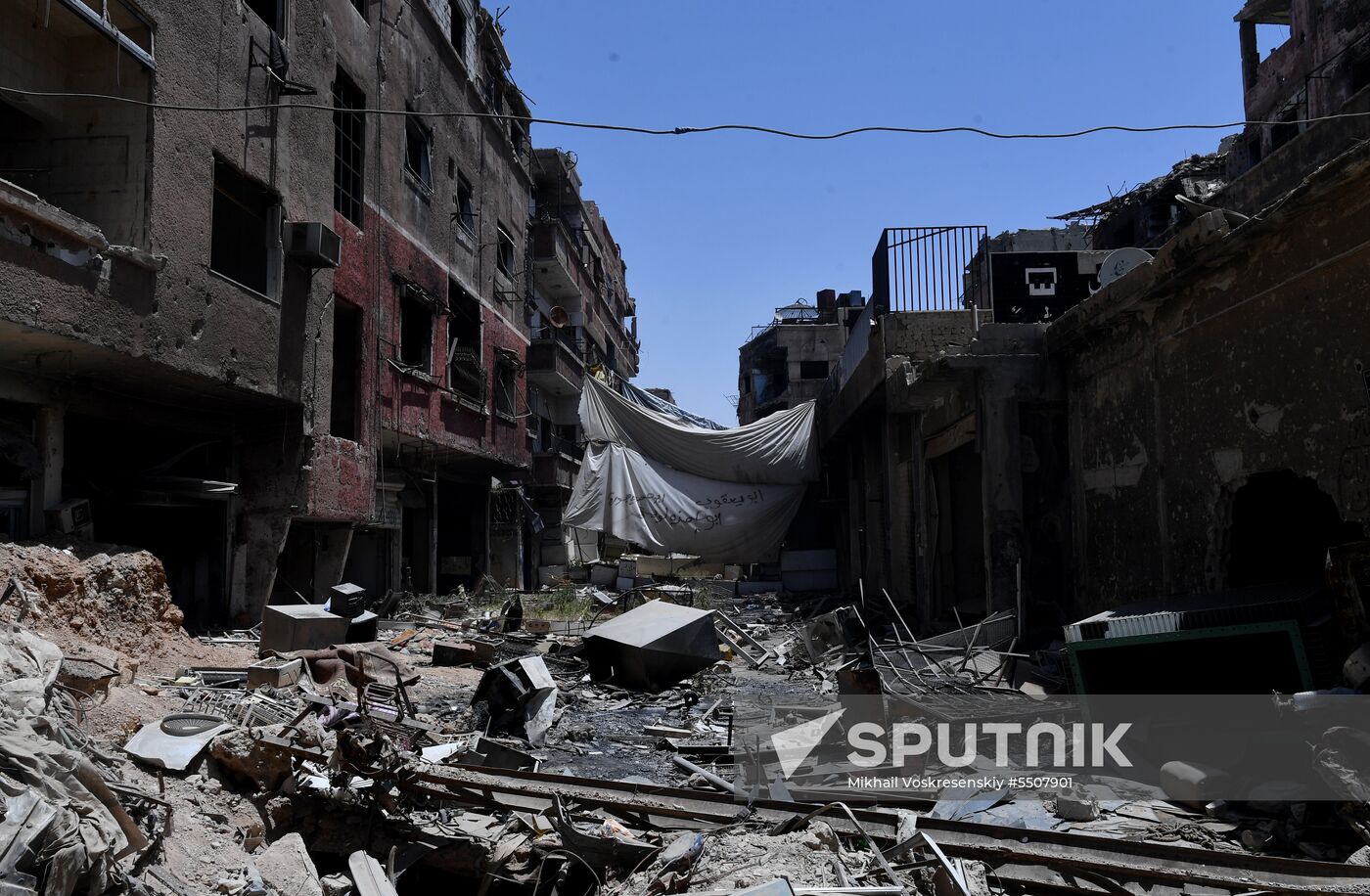 Syrian army frees Yarmouk Palestinian refugee camp in south of Damascus