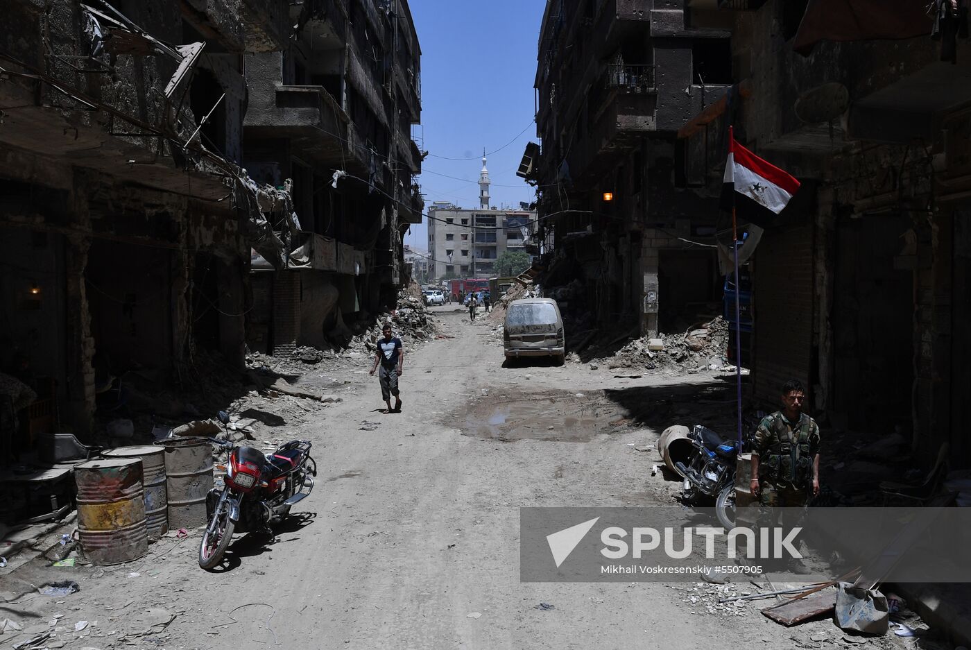 Syrian army frees Yarmouk Palestinian refugee camp in south of Damascus