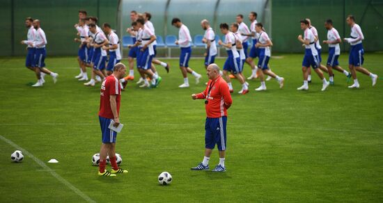 Football. National team training session