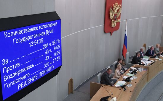 State Duma plenary meeting