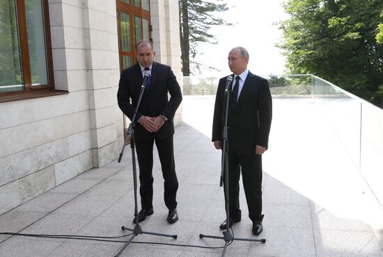 President Vladimir Putin meets with President of Bulgaria Rumen Radev