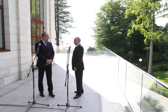 President Vladimir Putin meets with President of Bulgaria Rumen Radev