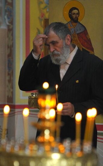 Funeral service for killed parishioner of Archangel Michael's Cathedral in Grozny