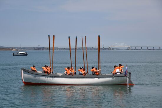 Crimean Bridge blessed in Kerch