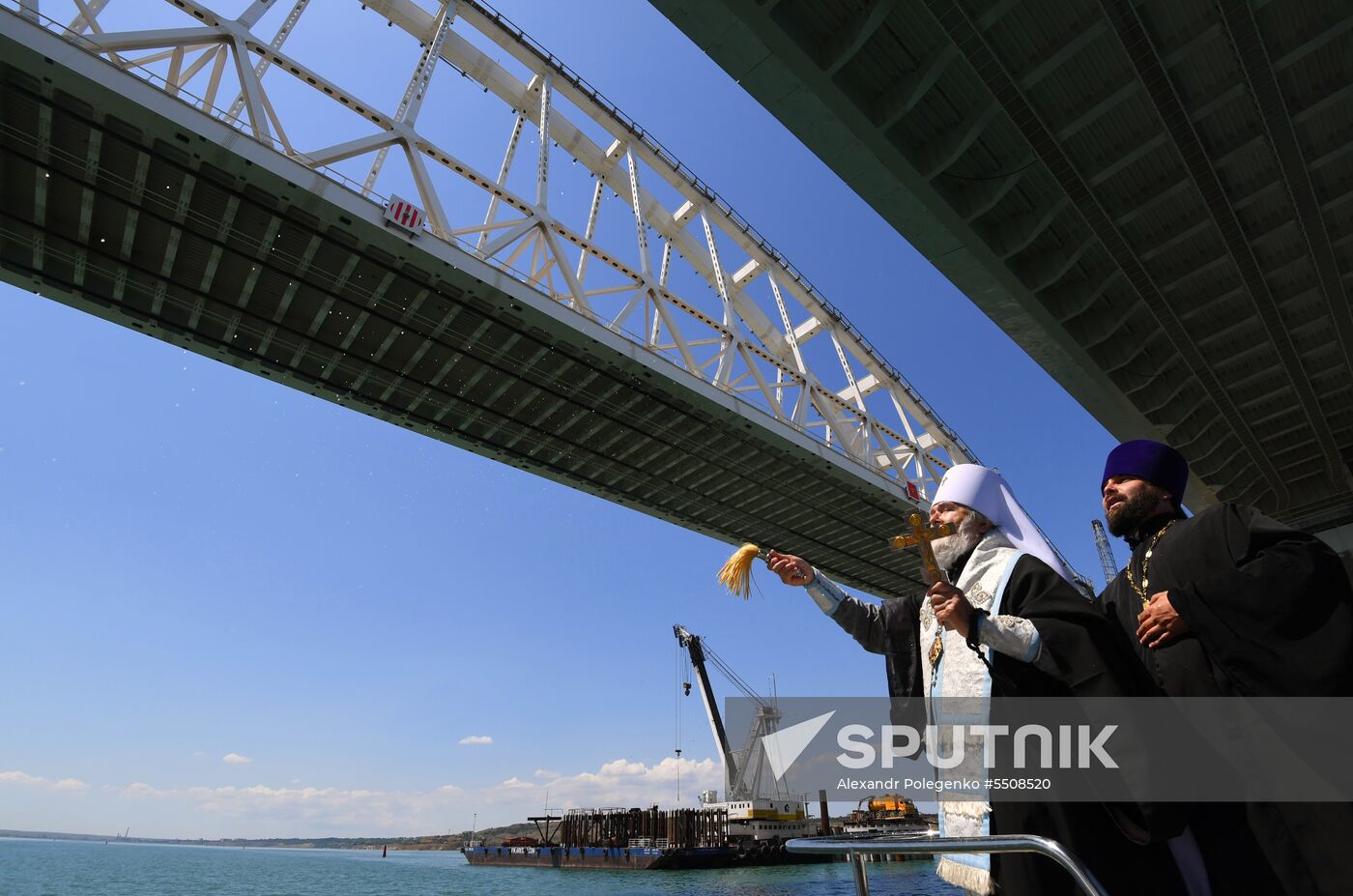 Crimean Bridge blessed in Kerch