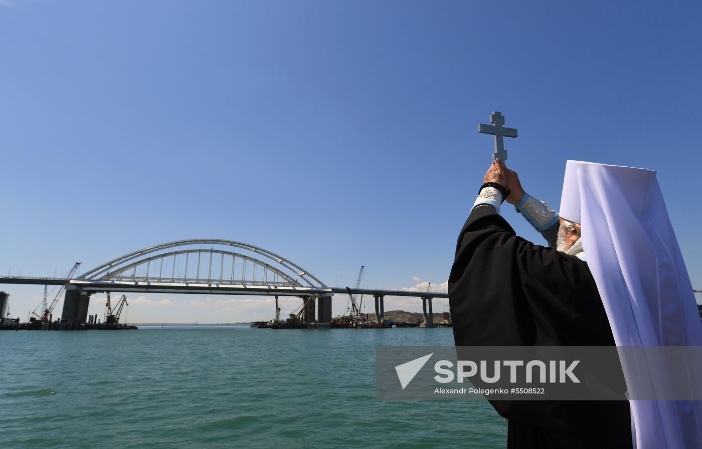 Crimean Bridge blessed in Kerch