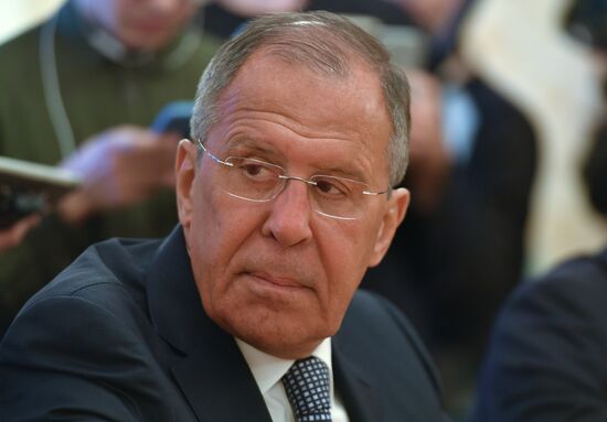 Russian Foreign Minister Lavrov meets with Vice President Cabrisas of the Council of Ministers of Cuba