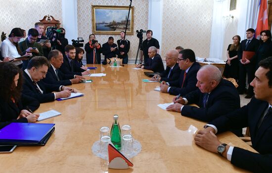 Russian Foreign Minister Lavrov meets with Vice President Cabrisas of the Council of Ministers of Cuba