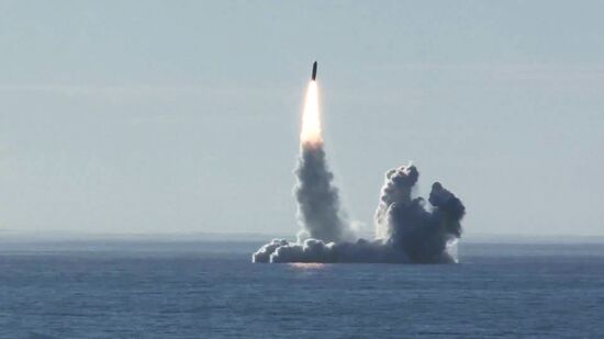 Four Bulava ballistic missiles launched at Kura training ground from submarine cruiser Yury Dolgoruky