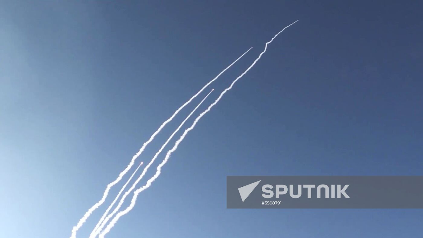 Four Bulava ballistic missiles launched at Kura training ground from submarine cruiser Yury Dolgoruky