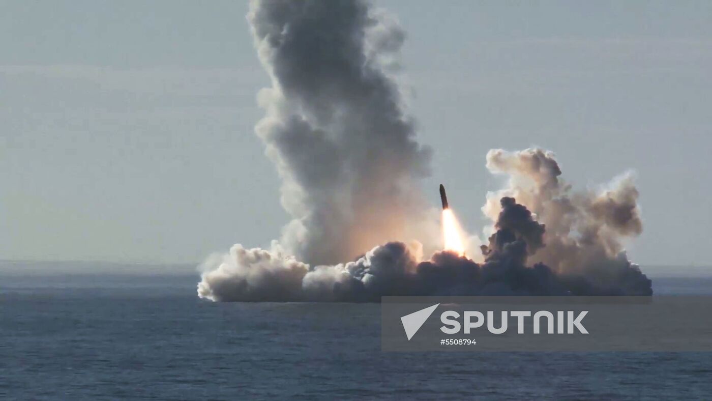 Four Bulava ballistic missiles launched at Kura training ground from submarine cruiser Yury Dolgoruky