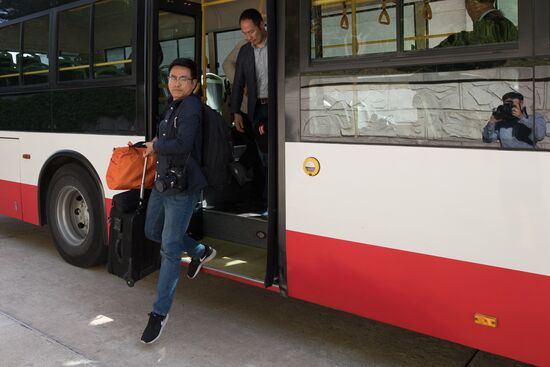 Representatives of world media fly from Beijing to attend North Korean nuclear test site closure