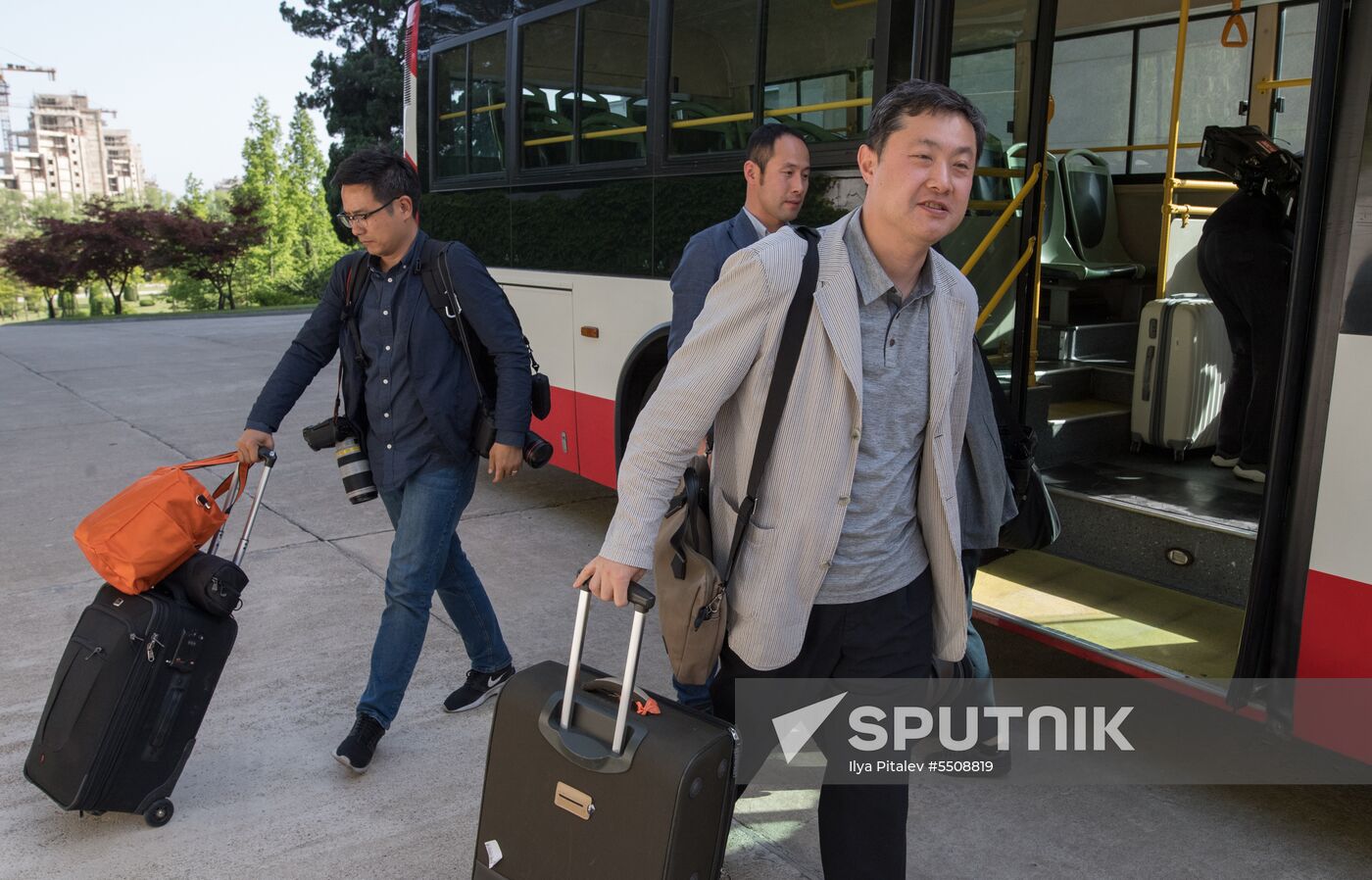 Representatives of world media fly from Beijing to attend North Korean nuclear test site closure