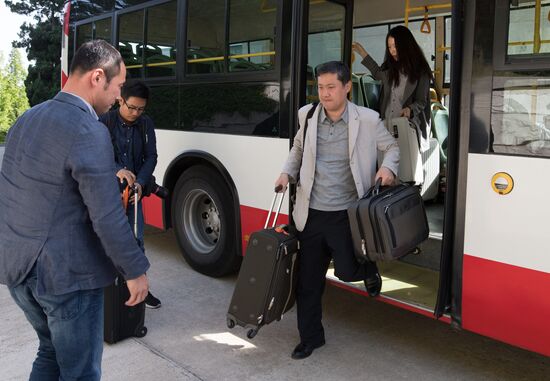 Representatives of world media fly from Beijing to attend North Korean nuclear test site closure