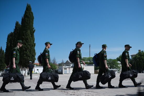 Sevastopol draftees depart for military service