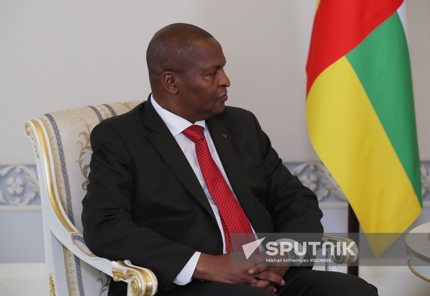 Russian President Vladimir Putin meets with President of Central African Republic Faustin-Archange Touadera