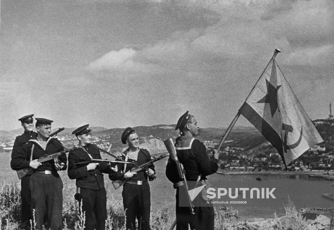 Soviet marines in Port Arthur