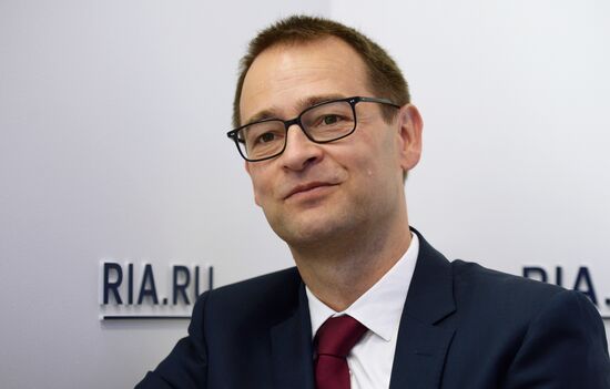 Rossiya Segodnya stand during day one at St. Petersburg International Economic Forum