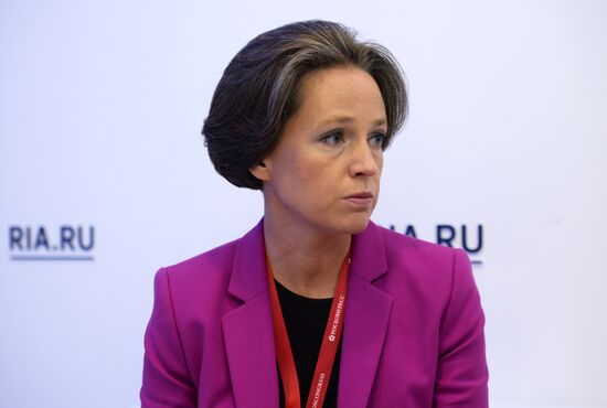 Rossiya Segodnya stand during day one at St. Petersburg International Economic Forum