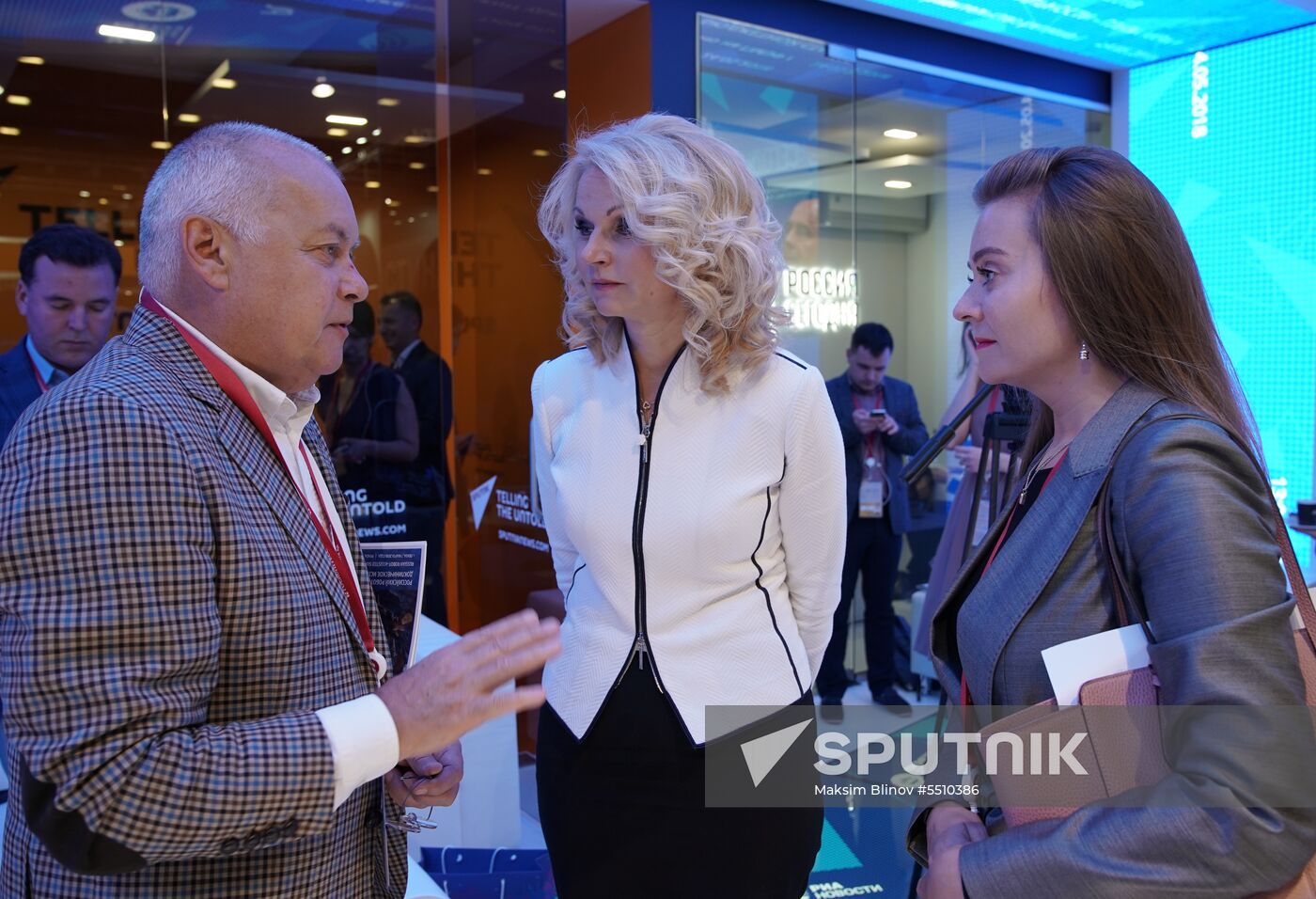 Rossiya Segodnya stand during day one at St. Petersburg International Economic Forum