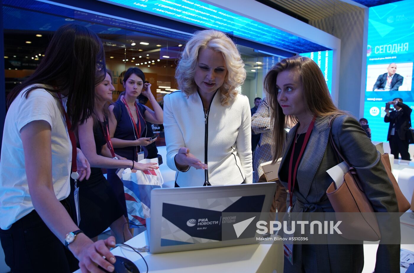 Rossiya Segodnya stand during day one at St. Petersburg International Economic Forum