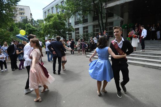 Last Bell celebration in Moscow