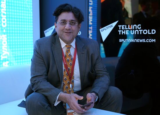 Rossiya Segodnya stand during day one at St. Petersburg International Economic Forum